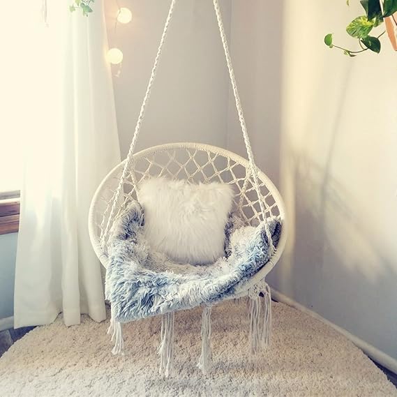 Macrame Hanging Hammock Chair – Boho Style