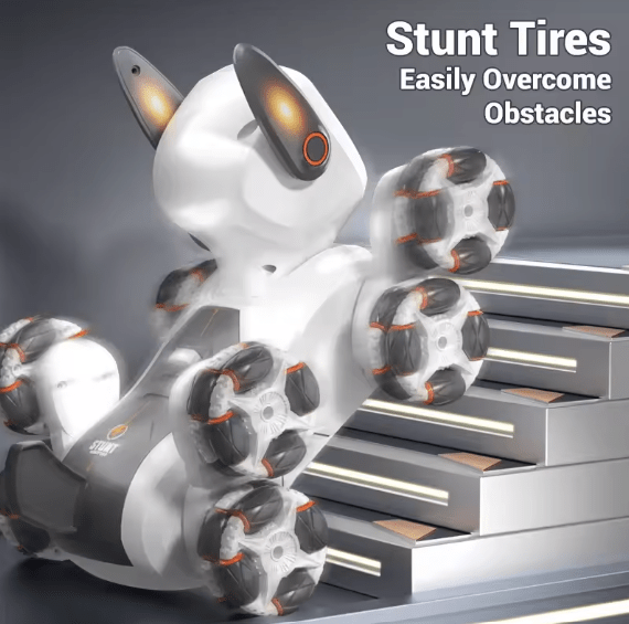 Remote Control Robot Dog with 8-Wheel Action