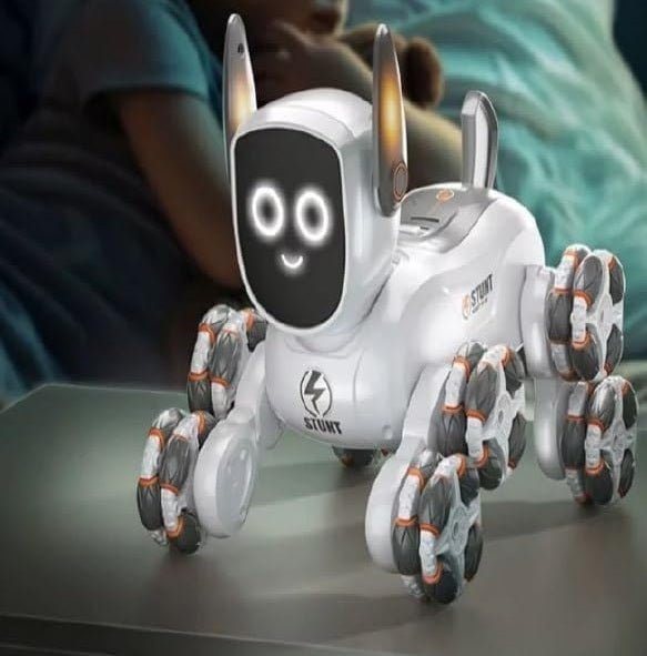 Remote Control Robot Dog with 8-Wheel Action