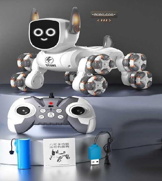 Remote Control Robot Dog with 8-Wheel Action